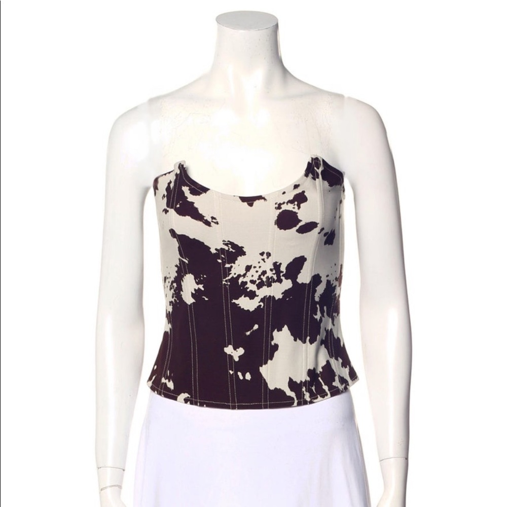 Miaou cow print corset top size s 2000s